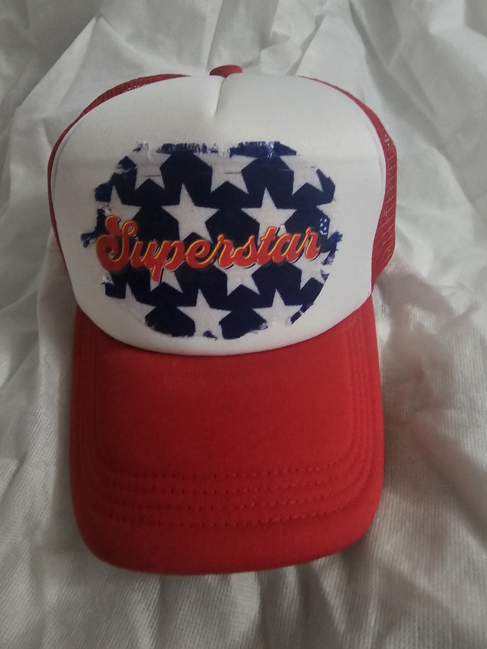 Superstar Retro Red & White Mesh Trucker Hat